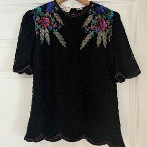 LAURENCE KAGAR beaded top - size P